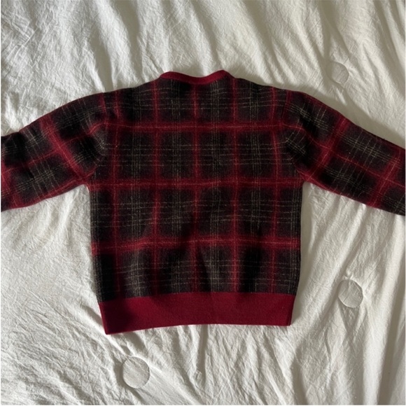 Vintage Pendleton Red Wool Plaid Sweater Size medium - Picture 5 of 7